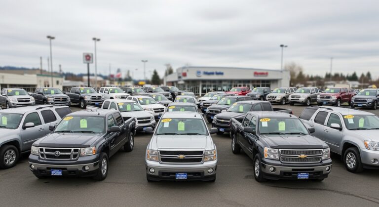 Used truck prices at a Puyallup dealership in 2026