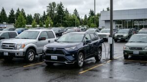 Used plug-in hybrid SUV for sale in Puyallup dealership lot