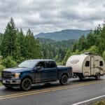 Used truck towing a travel trailer near Puyallup Washington