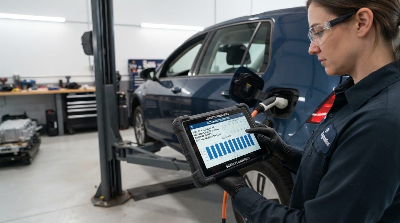Used EV battery health diagnostic before buying an electric car