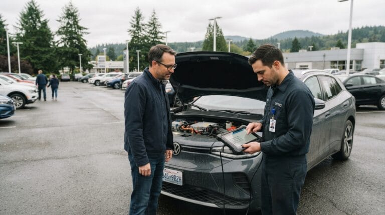 Used EV battery health inspection for a Puyallup buyer in 2026