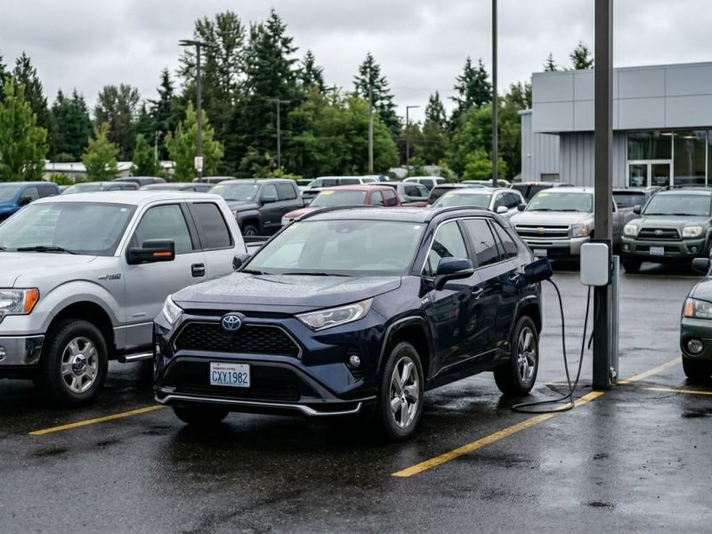 Used plug-in hybrid SUV for sale in Puyallup dealership lot